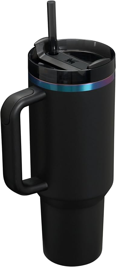 STANLEY Quencher H2.0 Flow State Tumbler, 40 oz, Black Chroma