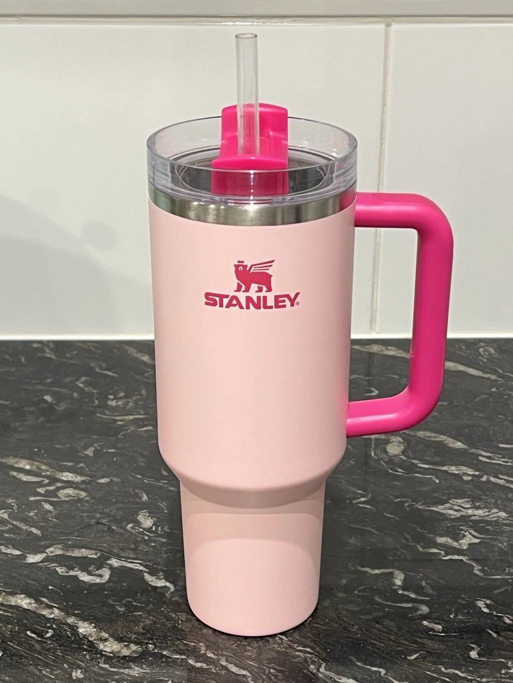 Stanley Flamingo Pink Quencher H2.0 FlowState 40oz Tumbler NEW Barbie Inspired