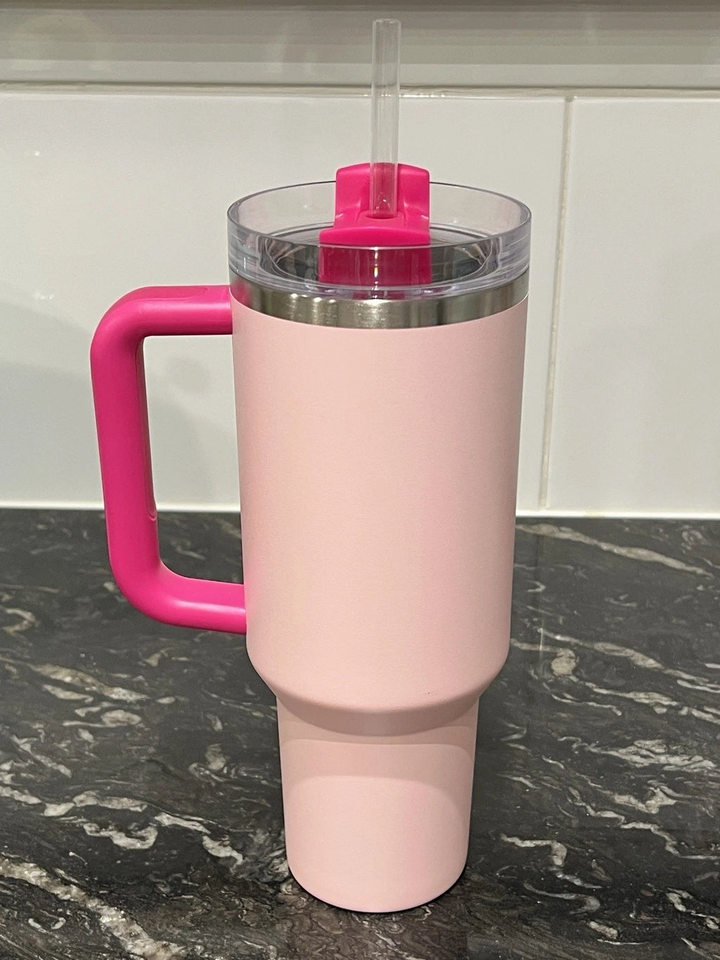 Stanley Flamingo Pink Quencher H2.0 FlowState 40oz Tumbler NEW Barbie Inspired