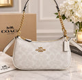 COACH Teri 2Way Shoulder Bag Signature Coated Canvas White